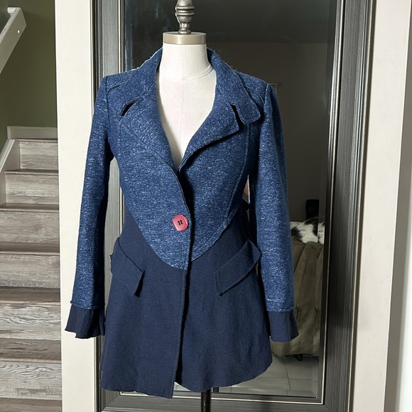 ACNC Fitted Blue Warm Blazer size small - Picture 4 of 14